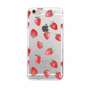 Strawberries Falling from the Sky iPhone case